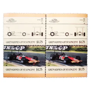 تمبر یادگاری طرح اتومبیل مدل LOTUS-FORD 1968 کد M-32 مجموعه 4 عددی