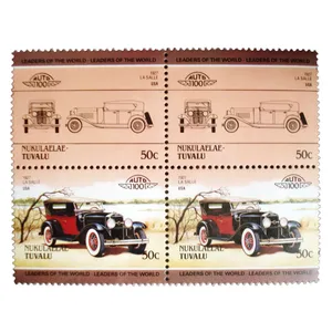 تمبر یادگاری طرح اتومبیل مدل LA SALLE 1927 کد M-38 مجموعه 4 عددی