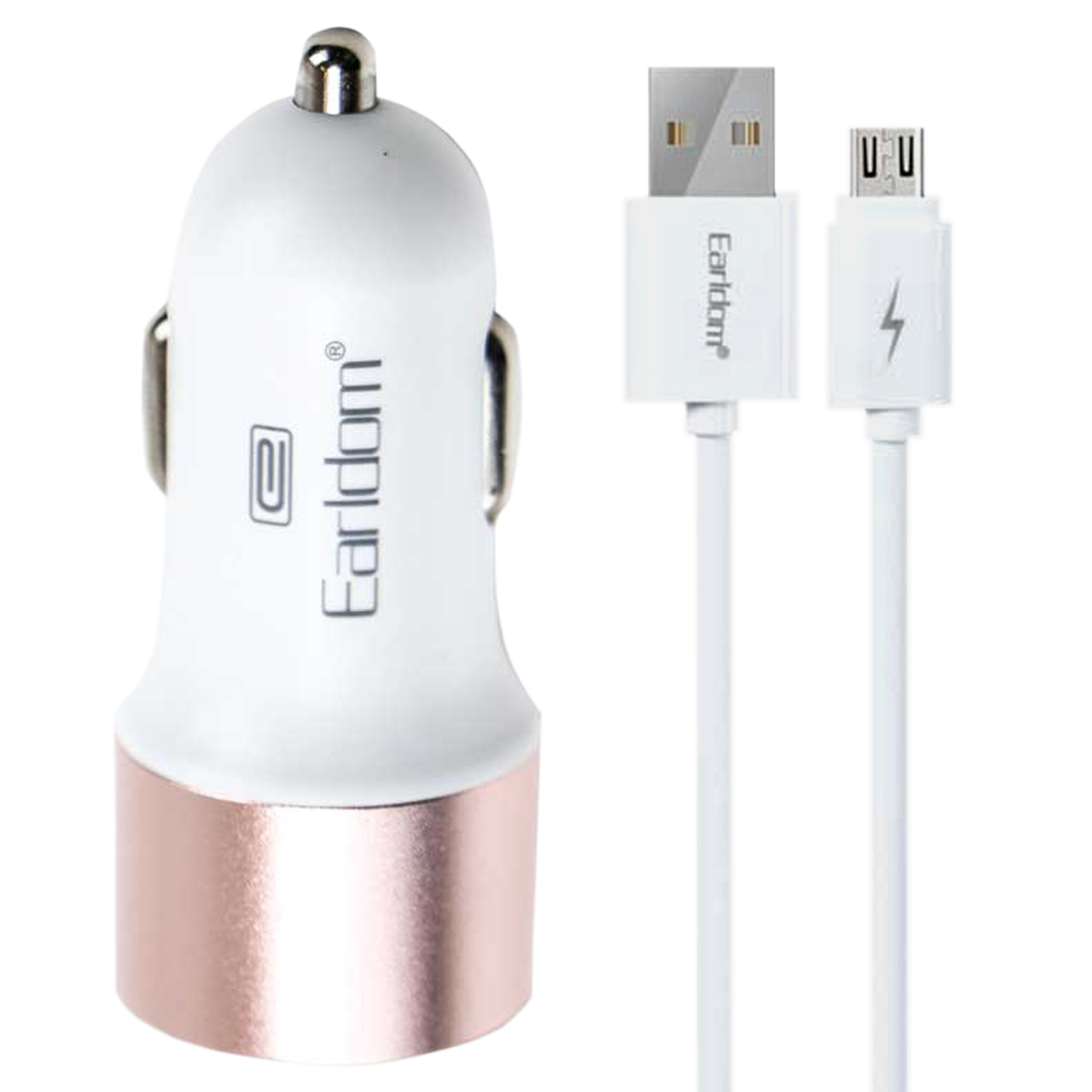 شارژر فندکی ارلدام مدل ES-ID به همراه کابل تبدیل MicroUSB