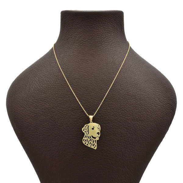 گردنبند طلا 18 عیار زنانه طرح سگ کد UN0156