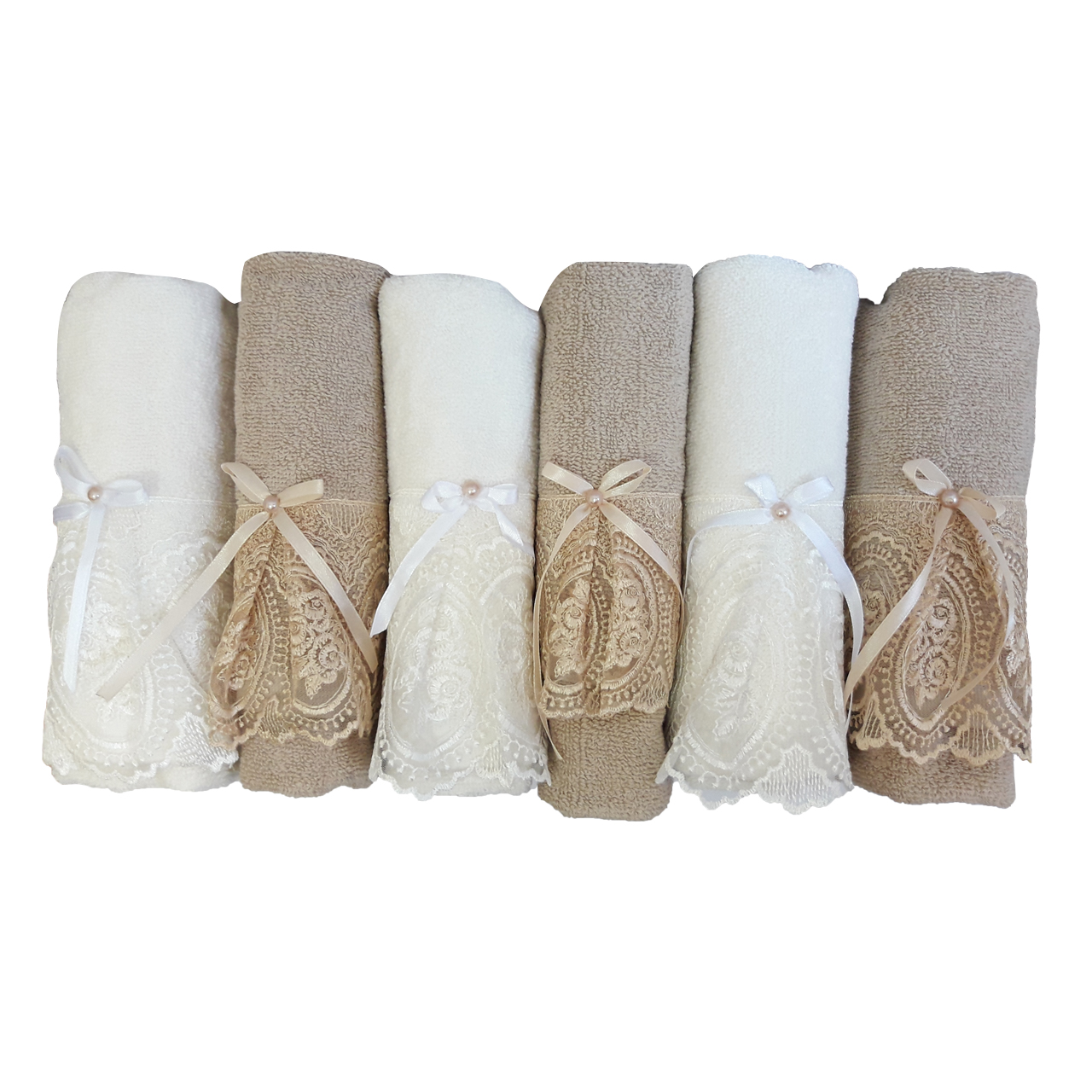 حوله دستی لاروسا مدل MORAL سایز 80×40 سانتیمتر مجموعه 6 عددی