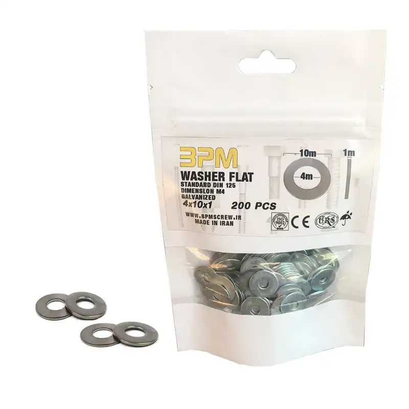 واشر تخت مدل BPM4-10-1 بسته 200 عددی