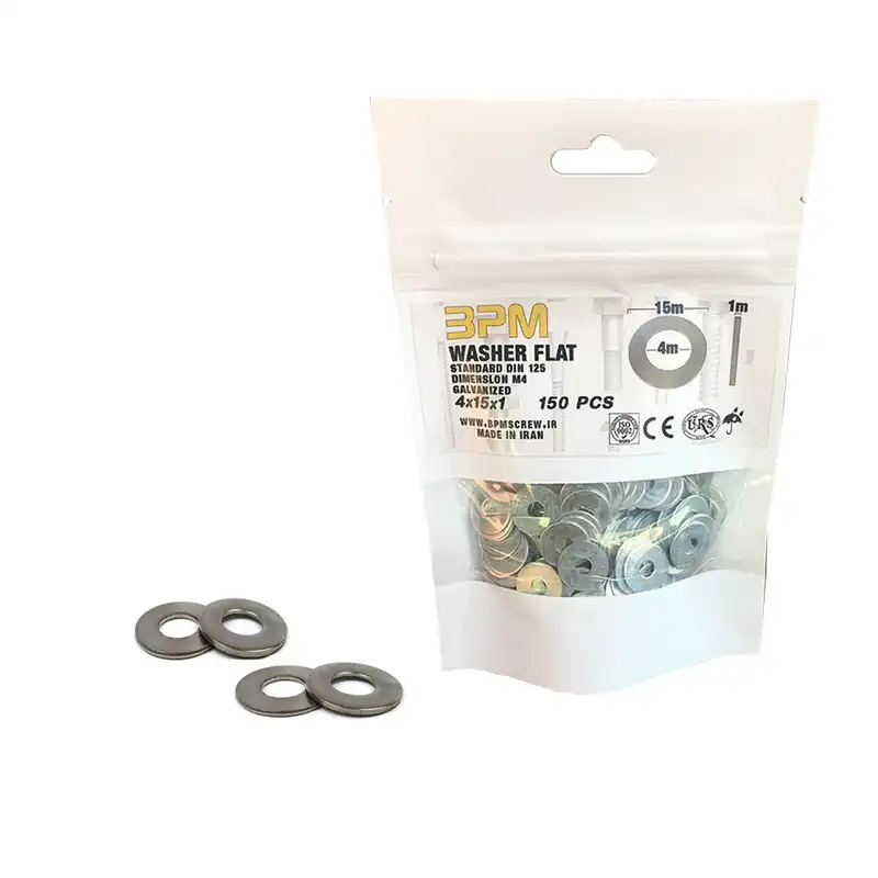واشر تخت مدل BPM4-15-1 بسته 150 عددی