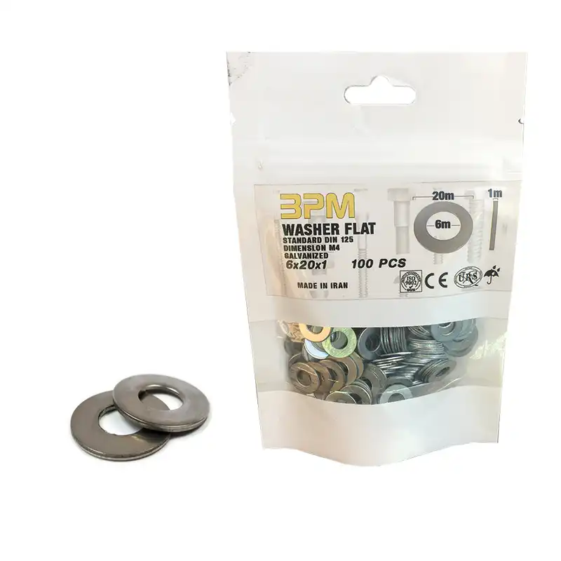 واشر تخت مدل BPM6-20-1 بسته 100 عددی