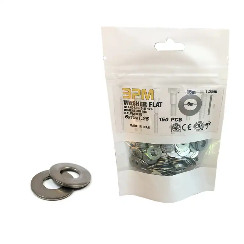 واشر تخت مدل BPM6-15.-1.25 بسته 150 عددی
