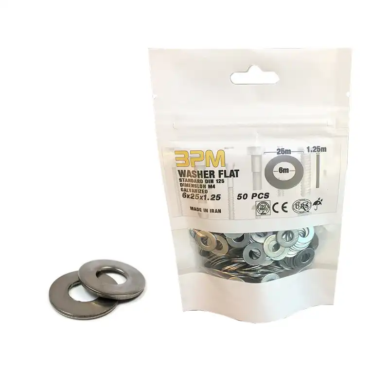 واشر تخت مدل BPM6-25-1.25 بسته 50 عددی