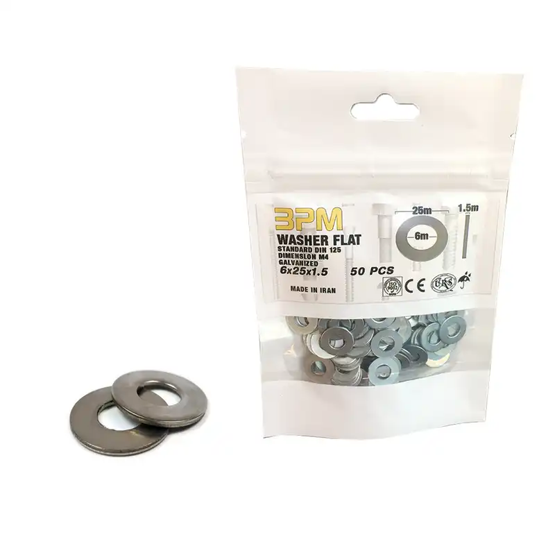 واشر تخت مدل BPM6-25-1.5 بسته 50 عددی