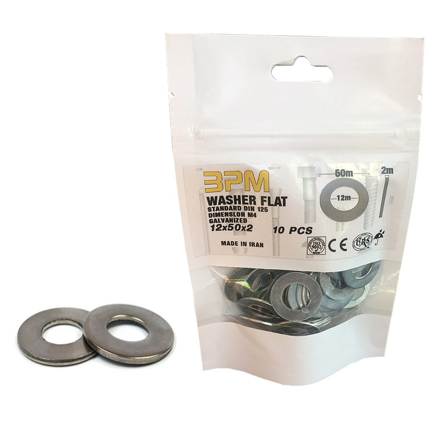 واشر تخت مدل BPM12-50-2 بسته 10 عددی