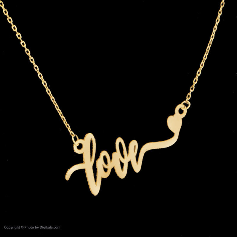 گردنبند طلا 18 عیار زنانه زرمان مدل ZMM0980 طرح لاو