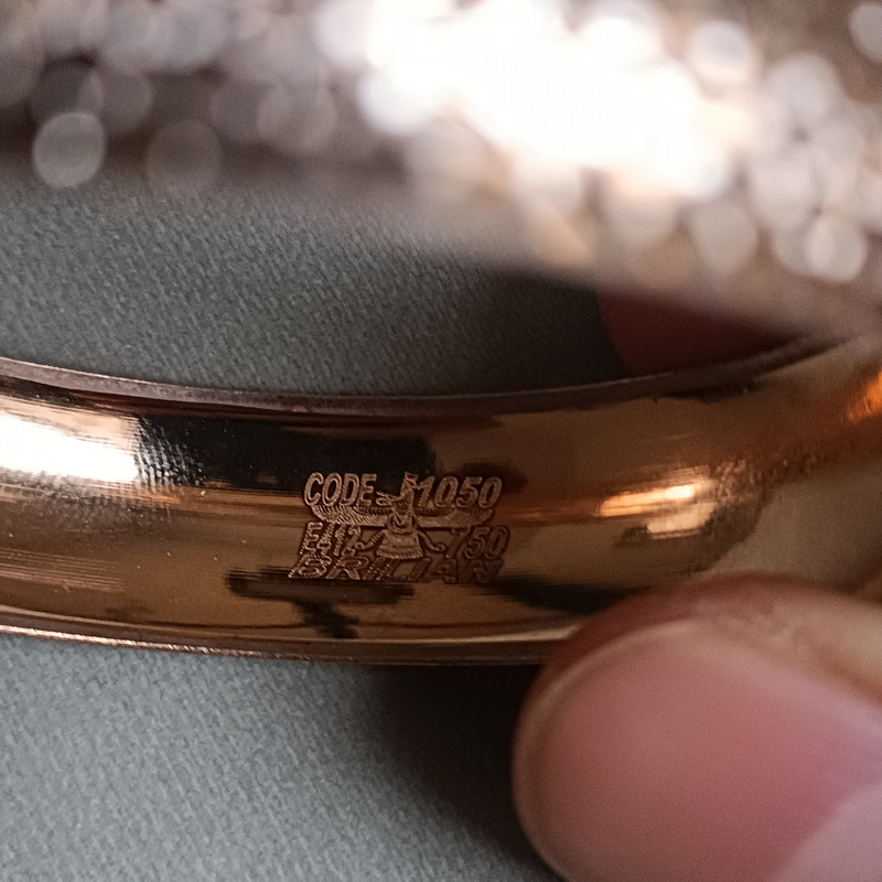 النگو طلا 18 عیار زنانه مدل تک پوش کد E412s1