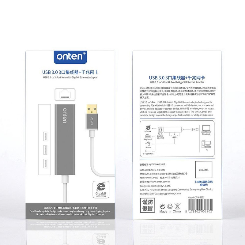 هاب سه پورت USB3.0 اونتن مدل OTN-5221 1