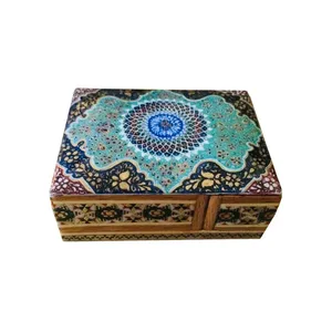 جا سکه ای خاتم کاری طرح تذهيب کد B 215