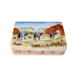  جعبه جواهرات استخوانی طرح کاروان کد B 215