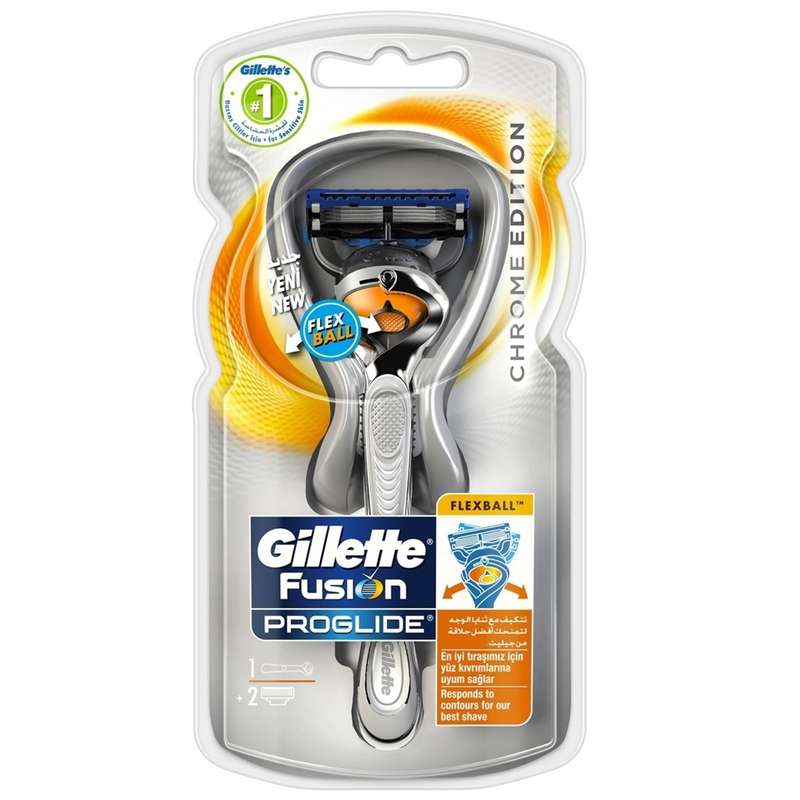 خود تراش و تیغ یدک ژیلت مدل Fusion Proglide Chrome Edition خود تراش و تیغ یدک ژیلت مدل Fusion Proglide Chrome Edition