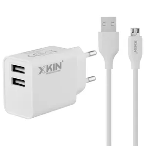  شارژر دیواری ایکس کین مدل XK-HC08 به همراه کابل تبدیل microUSB 