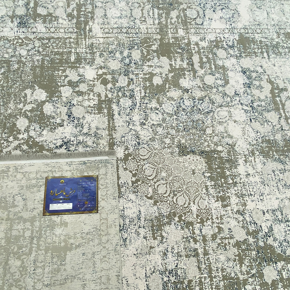 فرش ماشینی فرش ماهساره طرح وینتیج کد 1218