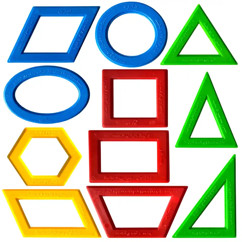 شابلون دانشمند مدل اشکال هندسی کد GS4 بسته 6 عددی