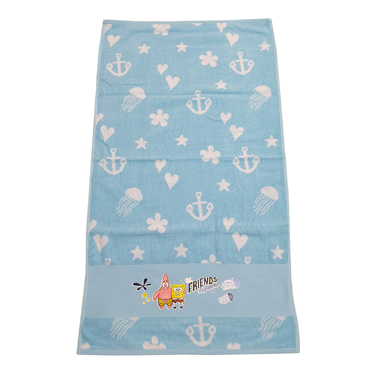 حوله دستی ازدیلک طرح Sponge bob سایز 90×50 سانتیمتر