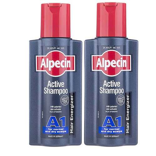 شامپو مو آلپسین مدل A1 Active حجم 250 میلی لیتر بسته 2 عددی