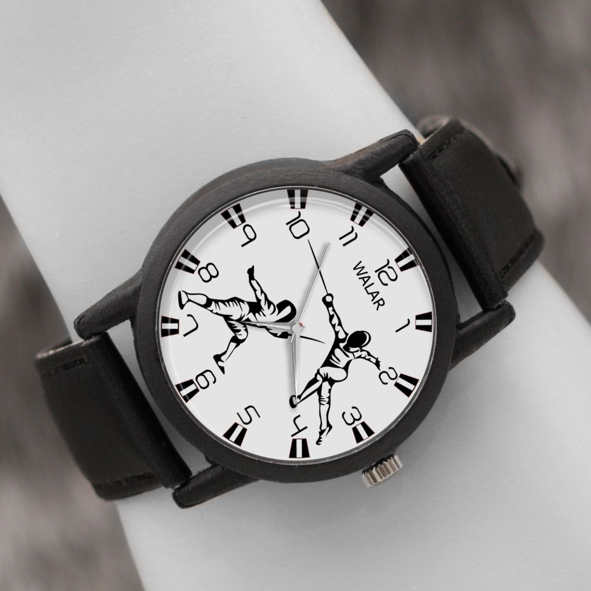 ساعت مچی عقربه ای والار طرح شمشیر بازی کد LF2214 -  - 5