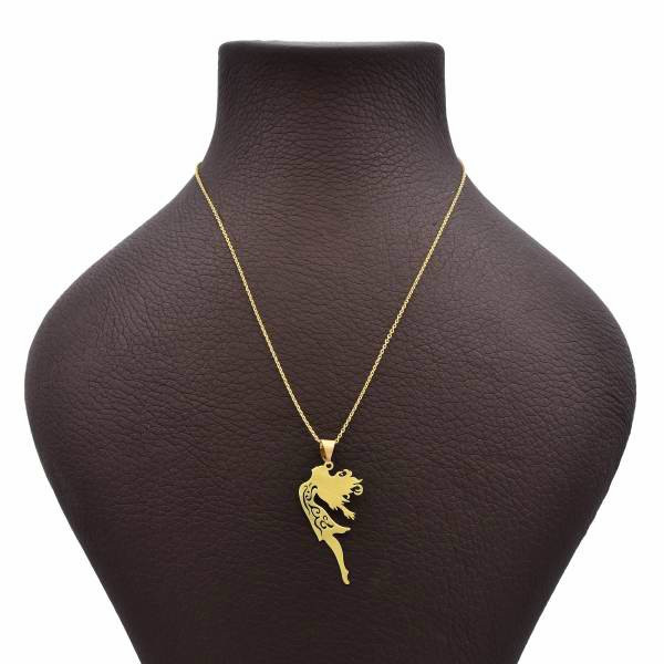 گردنبند طلا 18 عیار زنانه طرح دختر کد UN004 گردنبند طلا 18 عیار زنانه طرح دختر کد UN004