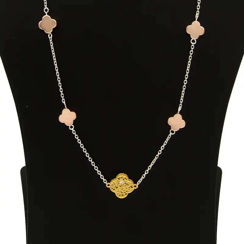 گردنبند طلا 18 عیار زنانه مانچو کد sfgs010