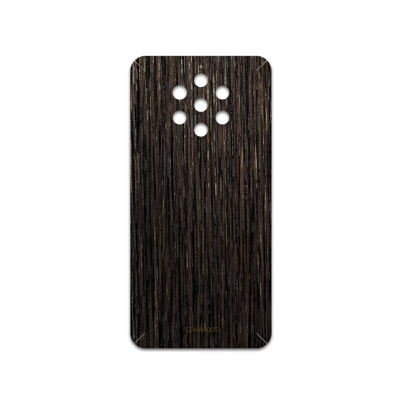 برچسب پوششی ماهوت مدل Dark-Gold-Stripes-Wood مناسب برای گوشی موبایل نوکیا 9 Pureview