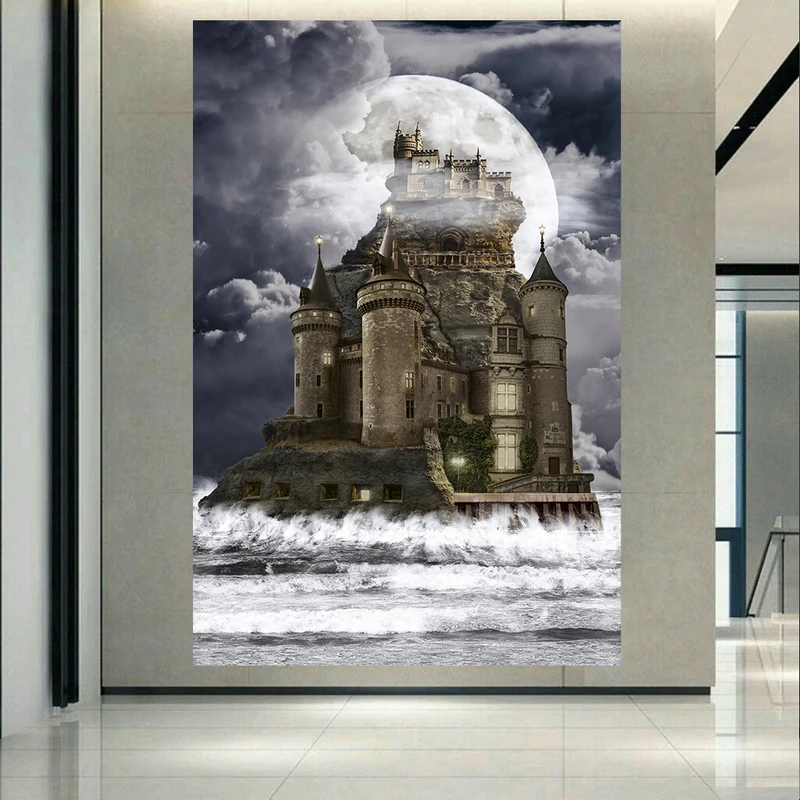 پوستر طرح مخمل ماه و قلعه کد PD130384