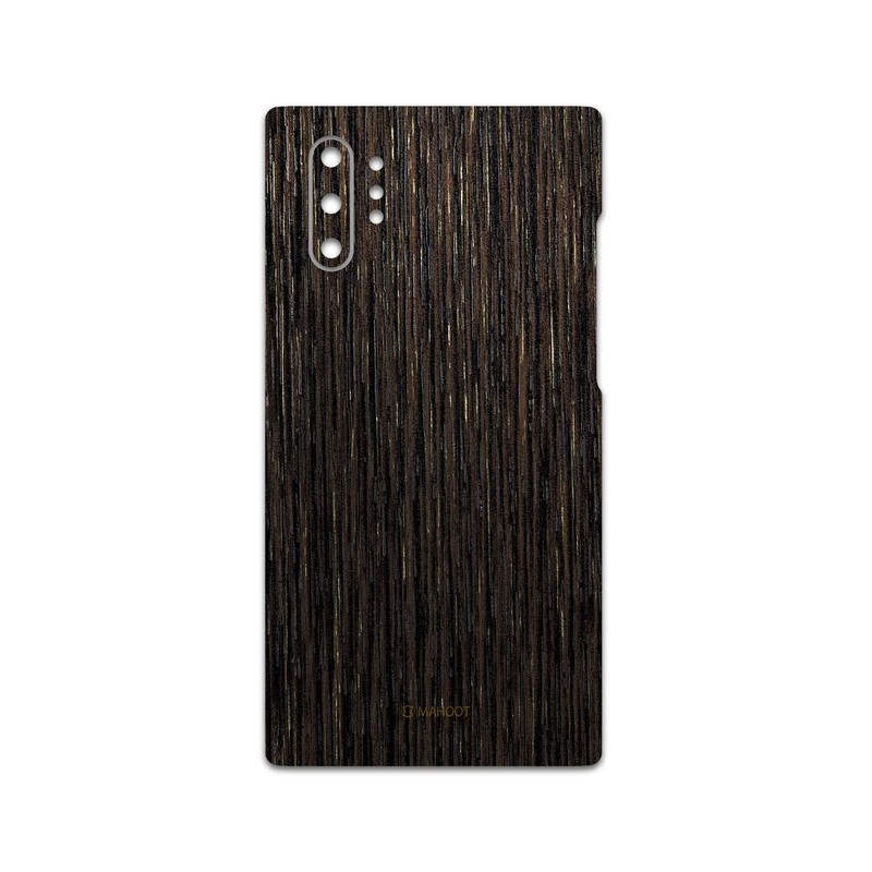 برچسب پوششی ماهوت مدل Dark-Gold-Stripes-Wood مناسب برای گوشی موبایل سامسونگ Galaxy Note 10 Plus