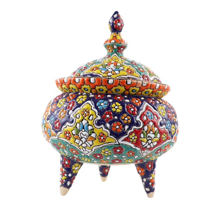 شکلات خوری میناکاری سفالی مدل sh3m2