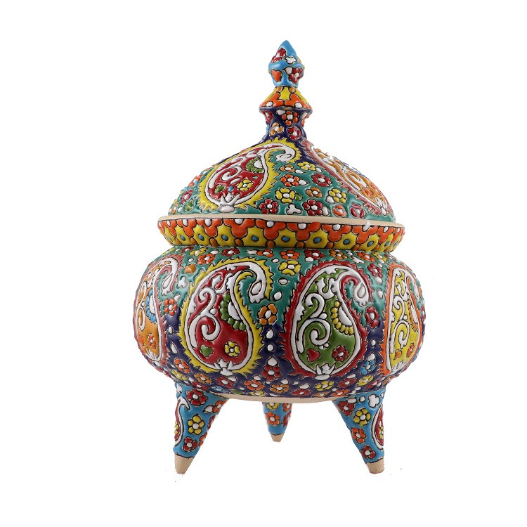 شکلات خوری میناکاری سفالی مدل sh3m5