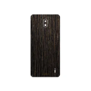 MAHOOT Dark-Gold-Stripes-Wood Cover Sticker for Nokia 1 Plus