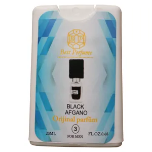 عطر جیبی مردانه بست پرفیوم مدل Black Afgano  حجم 20 میلی لیتر