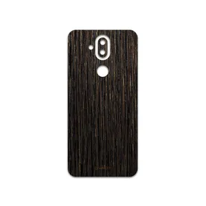 MAHOOT Dark-Gold-Stripes-Wood Cover Sticker for Nokia 8.1