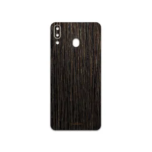 MAHOOT Dark-Gold-Stripes-Wood Cover Sticker for Samsung Galaxy M20