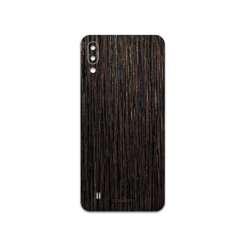 برچسب پوششی ماهوت مدل Dark-Gold-Stripes-Wood مناسب برای گوشی موبایل سامسونگ Galaxy M10