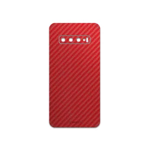 MAHOOT Red-Fiber Cover Sticker for Samsung Galaxy S10