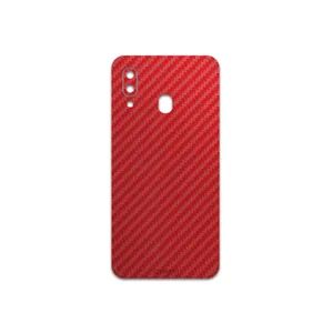MAHOOT Red-Fiber Cover Sticker for Samsung Galaxy A40