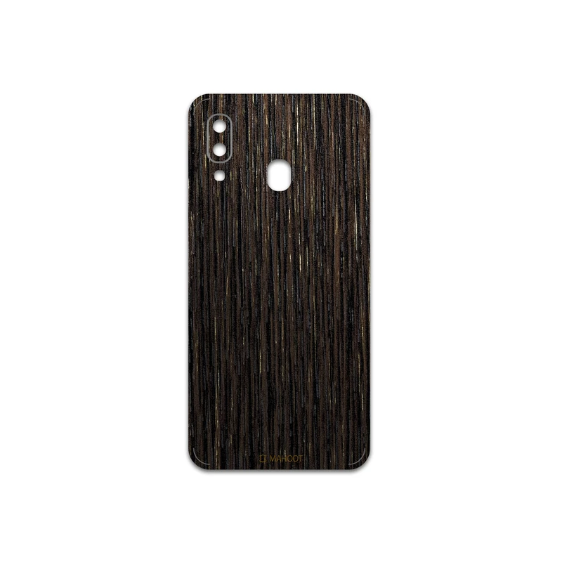 برچسب پوششی ماهوت مدل Dark-Gold-Stripes-Wood مناسب برای گوشی موبایل سامسونگ Galaxy A40