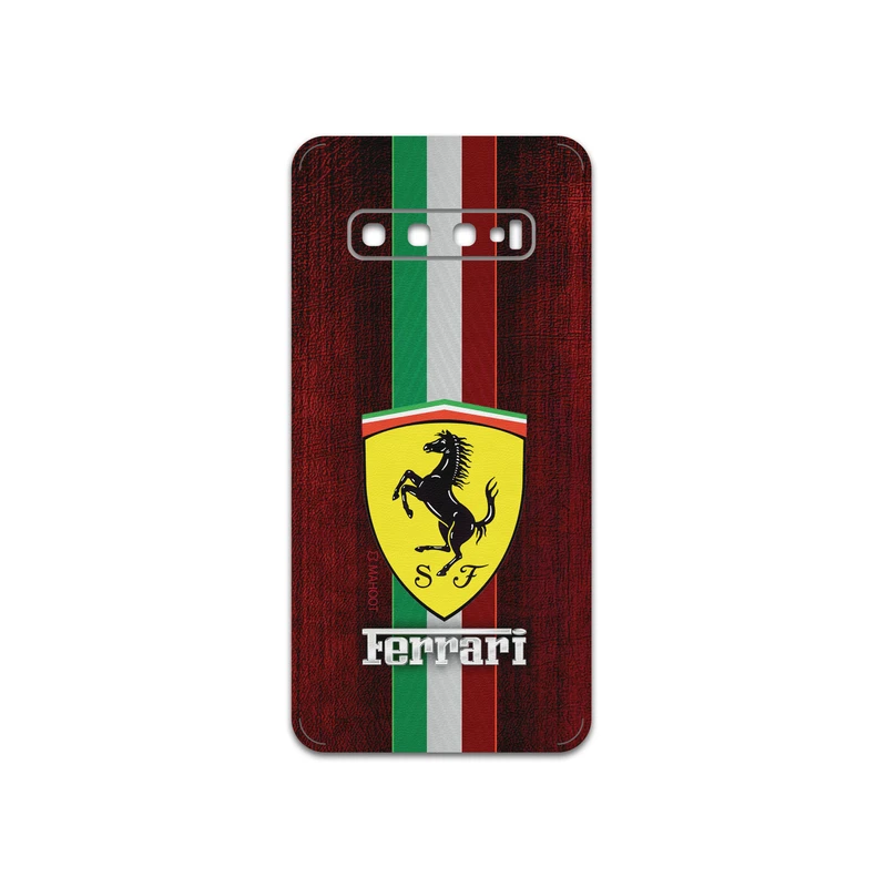 برچسب پوششی ماهوت مدل Ferrari مناسب برای گوشی موبایل سامسونگ Galaxy S10