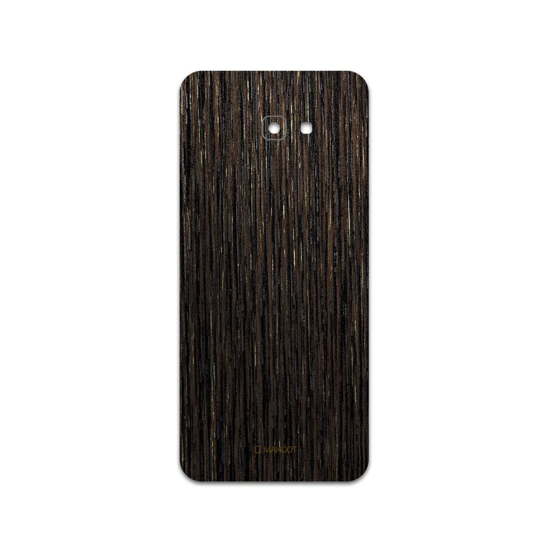 برچسب پوششی ماهوت مدل Dark-Gold-Stripes-Wood مناسب برای گوشی موبایل سامسونگ Galaxy J4 Plus