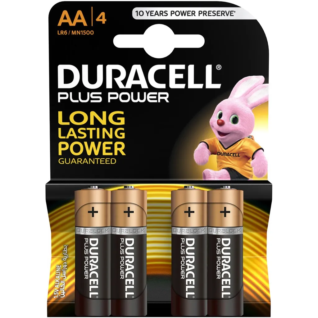 باتری قلمی دوراسل مدل Plus Power بسته 4 عددی