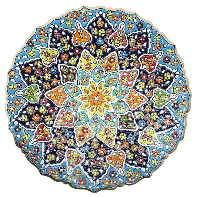 شیرینی خوری میناکاری سفالی مدل M30M3t