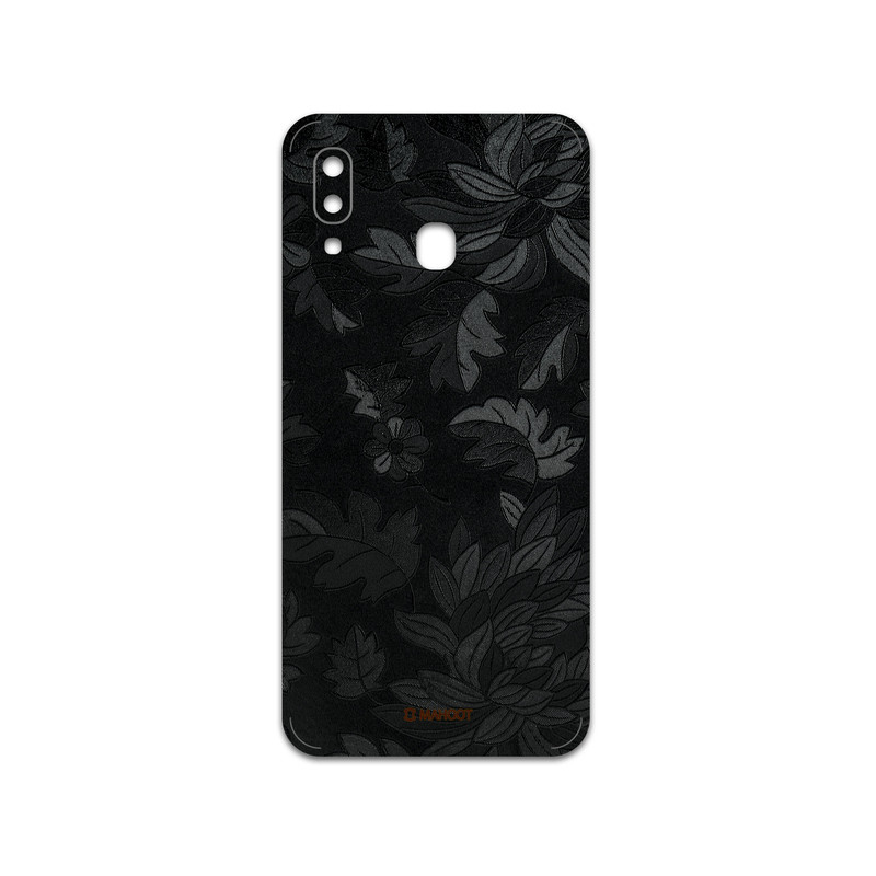 برچسب پوششی ماهوت مدل Black-Wildflower مناسب برای گوشی موبایل سامسونگ Galaxy A30