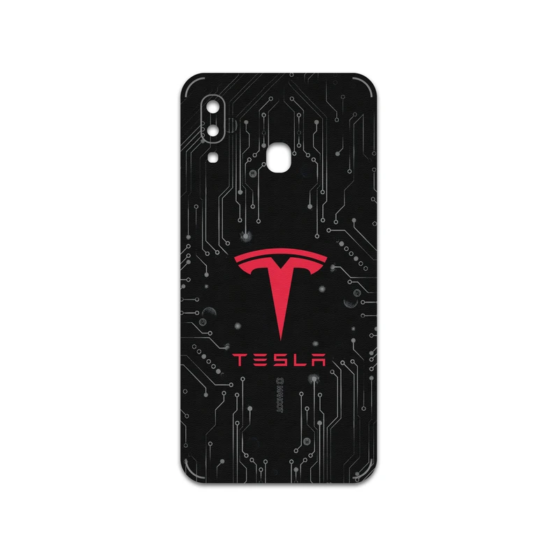 برچسب پوششی ماهوت مدل TESLA-Motors مناسب برای گوشی موبایل سامسونگ Galaxy A20