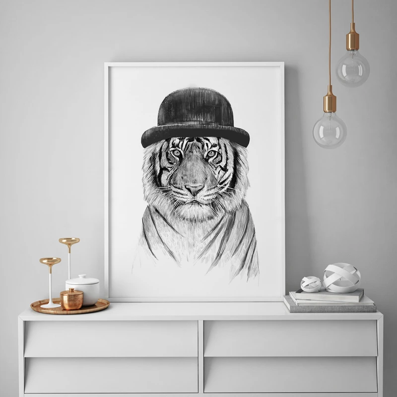 تابلو سالی وود طرح ببر خوشتیپ کد T160207