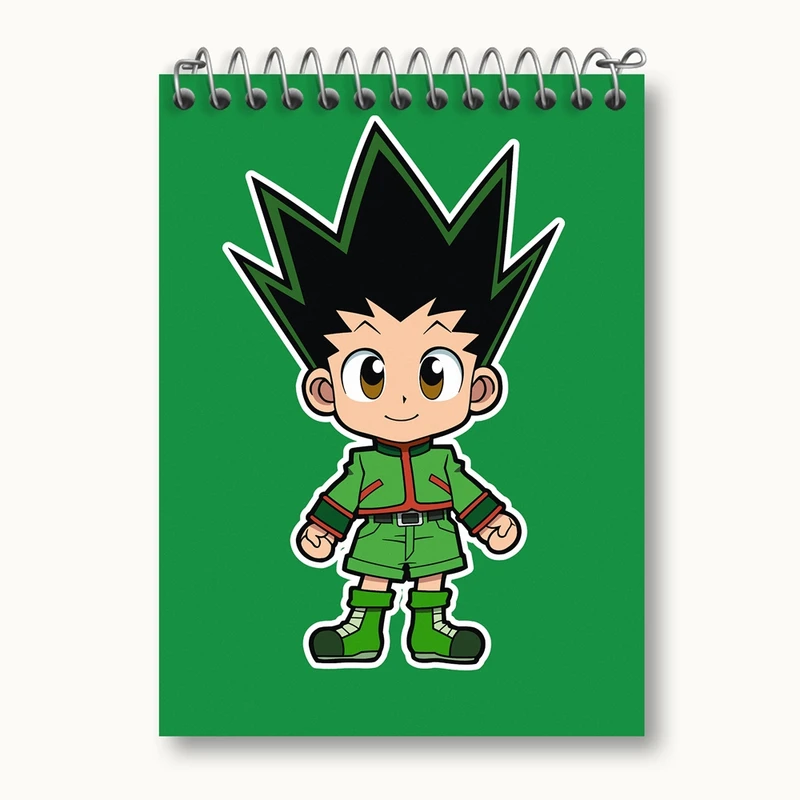 دفتر یادداشت 50 برگ خندالو مدل گون انیمه هانتر ایکس هانتر Hunter × Hunter کد 10744