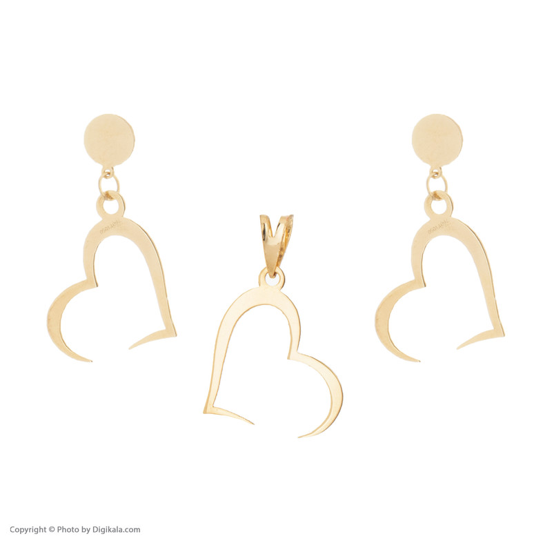 نیم ست طلا 18 عیار زنانه مایا ماهک مدل MS0413 طرح قلب نیم ست طلا 18 عیار زنانه مایا ماهک مدل MS0413 طرح قلب