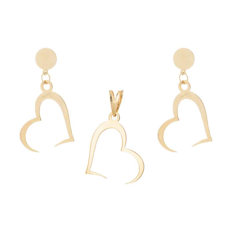 نیم ست طلا 18 عیار زنانه مایا ماهک مدل MS0413 طرح قلب نیم ست طلا 18 عیار زنانه مایا ماهک مدل MS0413 طرح قلب