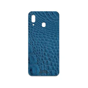 MAHOOT Blue-Crocodile-Leather Cover Sticker for Samsung Galaxy A30
